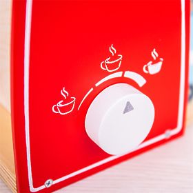 Bigjigs Toys Wooden Coffee Maker Red, Bigjigs Toys