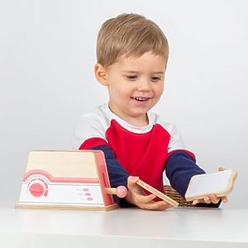 Bigjigs Toys Wooden Toaster Pink