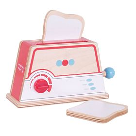 Bigjigs Toys Wooden Toaster with Polka Dots, Bigjigs Toys
