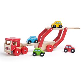 Bigjigs Toys Wooden Truck with Cars