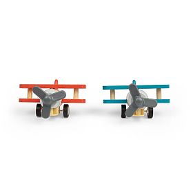 Bigjigs Toys Wooden Wind-Up Biplane 1 pc