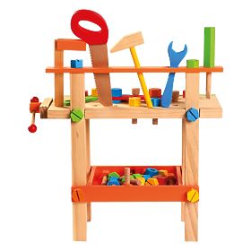 Bino Children's Workbench with Tools