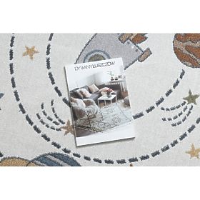 BONO 8288 Round Carpet Space, Planets Cream / Anthracite, F.H.Kabis