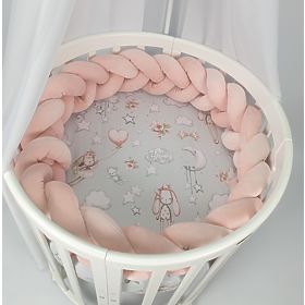 Braided guardrail 240 cm - old pink