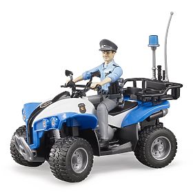Bruder BWORLD Blue Police Quad Bike with Figure, Bruder