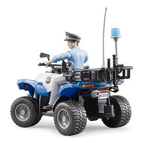 Bruder BWORLD Blue Police Quad Bike with Figure, Bruder
