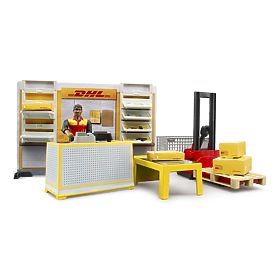 Bruder BWORLD DHL Parcel Shop with Accessories