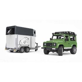 Bruder LAND ROVER with Horse Trailer