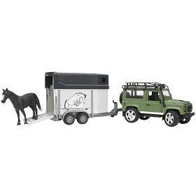 Bruder LAND ROVER with Horse Trailer
