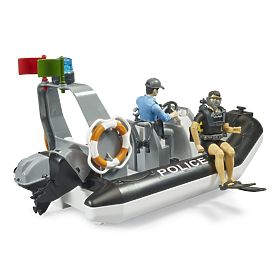 Bruder Police Boat with Policeman and Diver