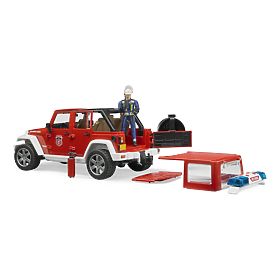 Bruder Red Fire JEEP WRANGLER with Figure and Accessories