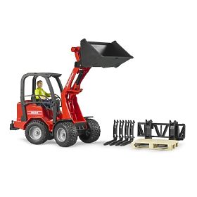Bruder Red Loader SCHÄFFER 2034 with Figure and Accessories