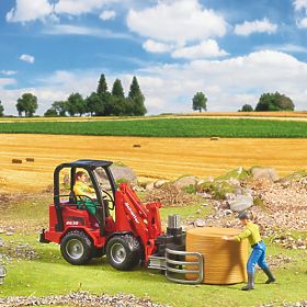 Bruder Schäffer Front Loader with Bale Grabber, Bruder