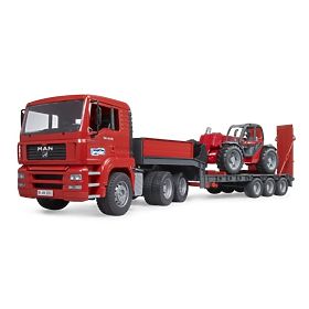 Bruder Truck with Trailer MAN TGA and Manitou Telescopic Loader