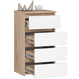 CHEST OF DRAWERS CL4 PK OAK SONOMA / WHITE