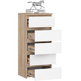 CHEST OF DRAWERS CL5 PK OAK SONOMA / WHITE