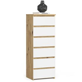 CHEST OF DRAWERS CL6 PK OAK ARTISAN / WHITE