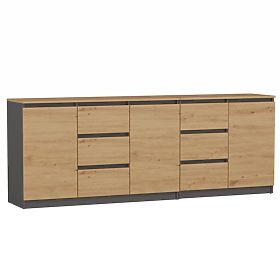 Chest of Drawers COSTA 1D3S/2D3S BA ANTHRACITE ARTISAN