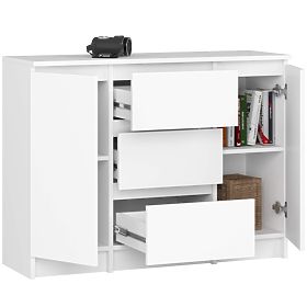 CHEST OF DRAWERS K100 2D 3SZ PK WHITE