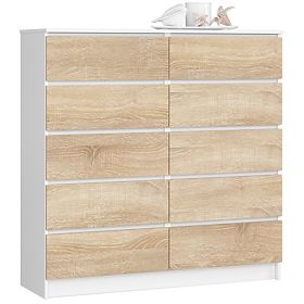 CHEST OF DRAWERS K120 10SZ CLP PK WHITE / SONOMA