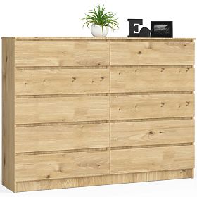 CHEST OF DRAWERS K160 10SZ CLP PK ARTISAN OAK