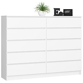 CHEST OF DRAWERS K160 10SZ CLP PK WHITE