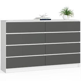 CHEST OF DRAWERS K160 8SZ CLP PK WHITE / GRAY