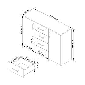 CHEST OF DRAWERS K45 PK ALDER