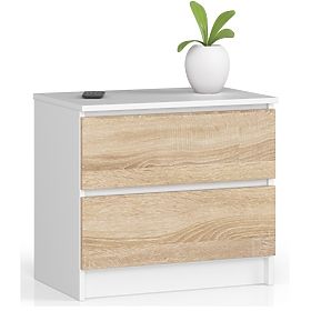 CHEST OF DRAWERS K60 2SZ CLP PK WHITE / SONOMA