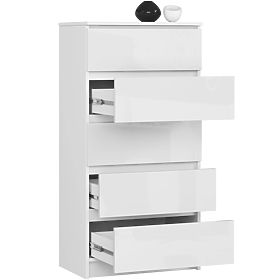 CHEST OF DRAWERS K60 5SZ CLP PK WHITE GLOSS