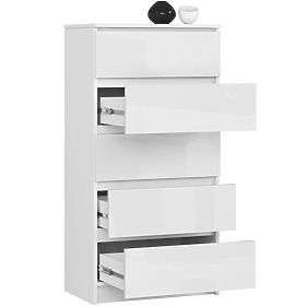 CHEST OF DRAWERS K60 5SZ CLP PK WHITE GLOSS