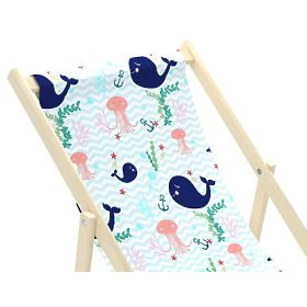 Children's beach chair Whales and jellyfish