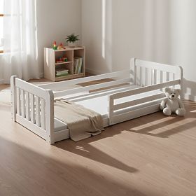 Children's Bed Jerry - White, Low