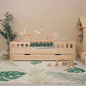 Children's Bed Ourbaby Meadow Plus with 2 Railings - Natural, Ourbaby®