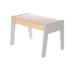 Children's Furniture Set Table and Two Chairs with Accessories - Gray, Ourbaby®