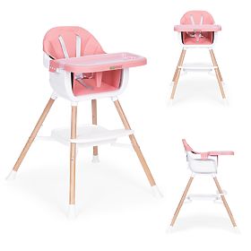 Children's High Chair 2-in-1 Pink ECOTOYS