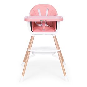 Children's High Chair 2-in-1 Pink ECOTOYS