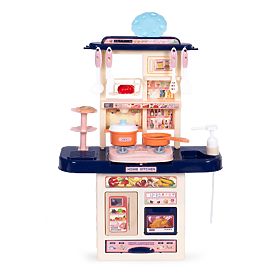 Children's Kitchen with Sounds, LED, Sink, 10 Accessories
