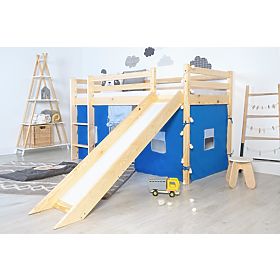 Children's Loft Bed Ourbaby Modo with Slide - Pine