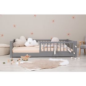 Children's Low Bed Montessori Ourbaby - Grey