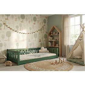 Children's Low Bed Montessori Ourbaby Meadow - Green, Ourbaby®