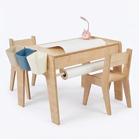Children's Table and Two Chairs Set with Accessories
