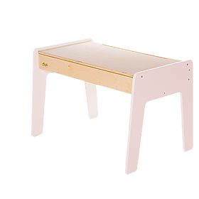 Children's Table and Two Chairs Set with Accessories - Pink