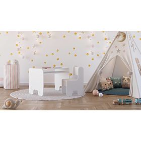 children's table Timi + chair color white