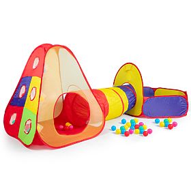 Children's tent with tunnel and pool