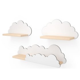 Set of 3 shelves - cloud, CHILL