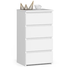 CL4 PK WHITE CHEST OF DRAWERS
