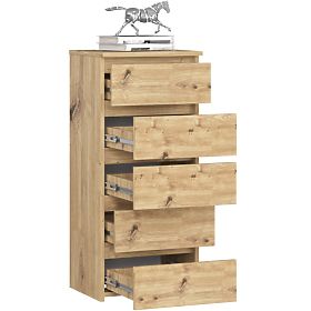 CL5 PK ARTISAN OAK CHEST OF DRAWERS