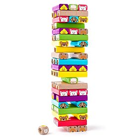 Colorful Animal Tower - Skill Game