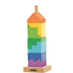Colorful Stacking Tower on a Stick